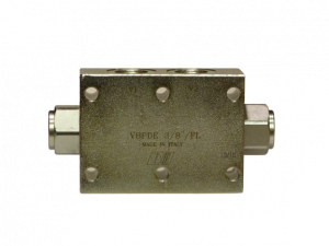 Clapet anti-retour double piloté flasquable type VBPDE FLV 3/8'' sans base
