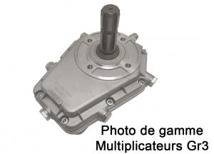 Multiplicateur groupe 3 - Arbre mâle 1'' 3/8 - Rapport 1