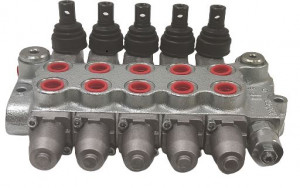 Distributeur monobloc MB 25 5 éléments tiroirs/commandes A1A1A1A1E1 + levier