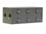 BLOC CETOP 3 LAT. 3 POSTES P-T 1/2" A-B 3/8" ALU  4 fix M8