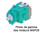 MOT.PIST.AXIAUX MAP A E SAE A 28CC ML ARB Ø25 G 3/4 ARR